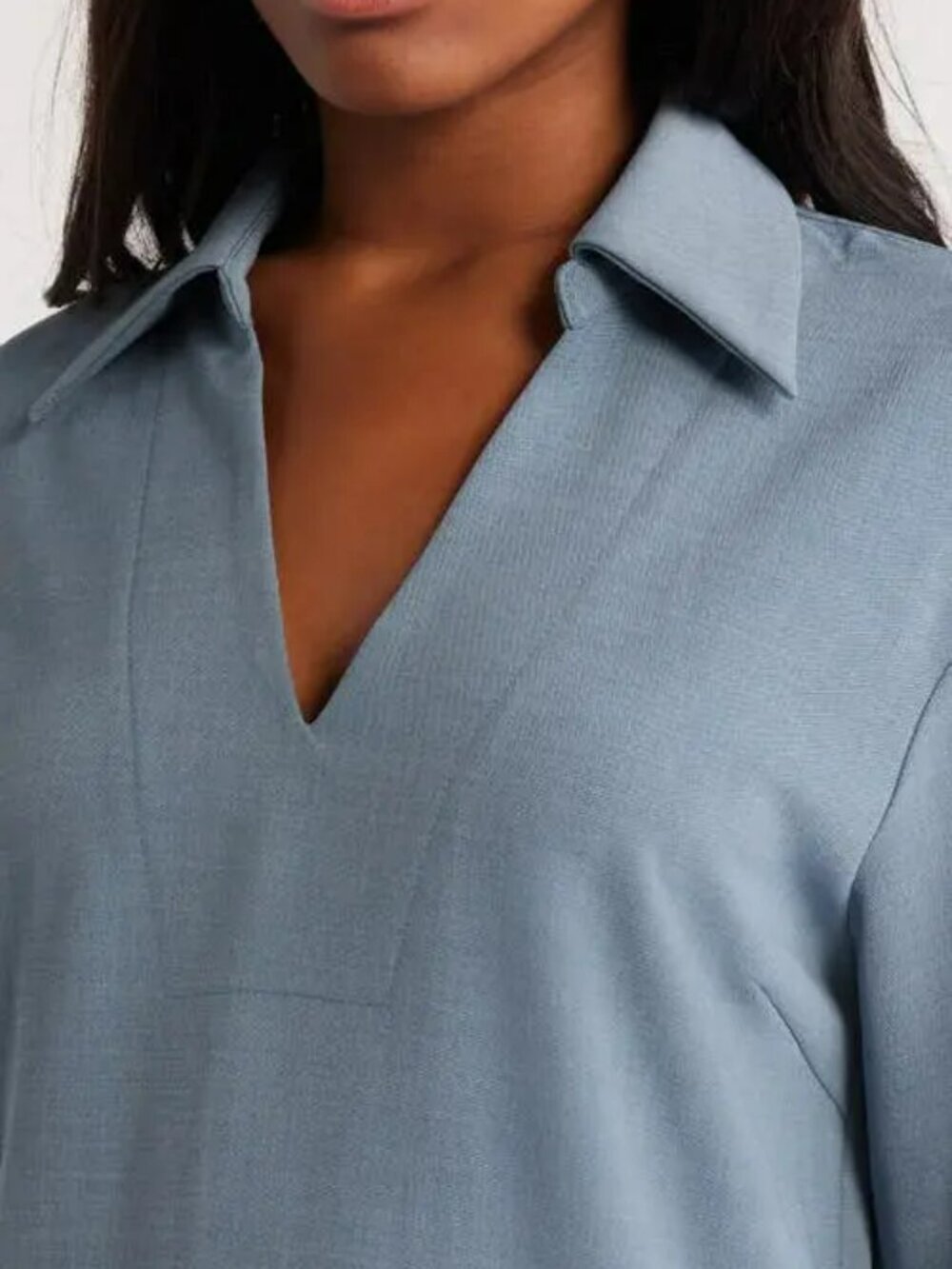 NEW! 79.00 ASTR THE LABEL COLLAR LONG SLEEVE SHIFT DRESS - Picture 4 of 8